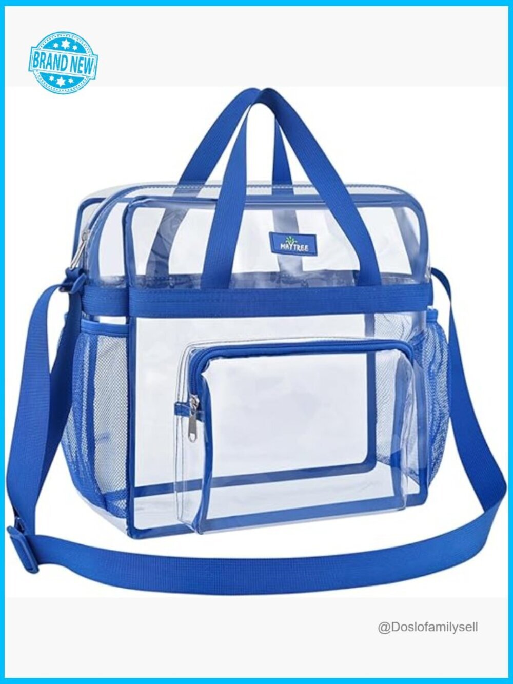 Clear Tote Bag Stadium Approved Concert Satchel PVC Travel Work Bag